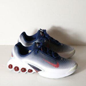 Nike Air Max DN USA Olympic Youth 7 Shoe White Blue Metallic Silver FV2250-100